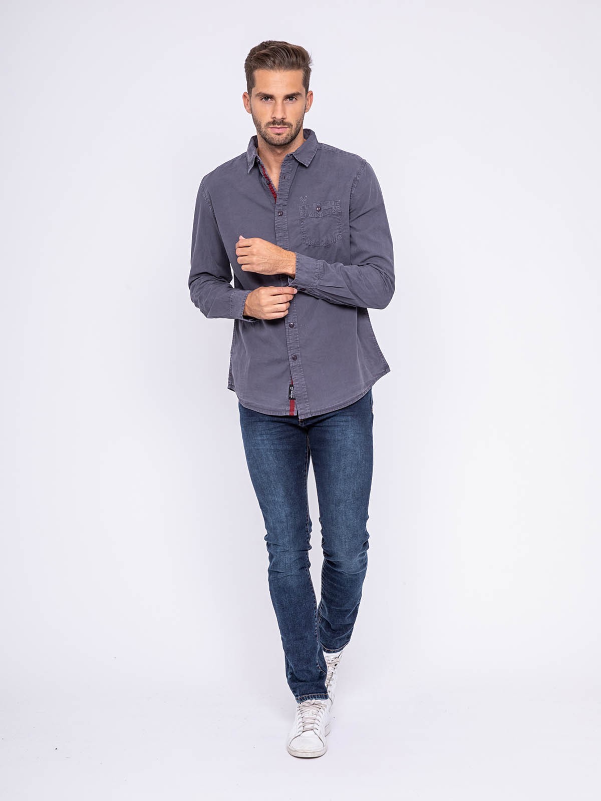 Chemise manches longues pur coton TILMO