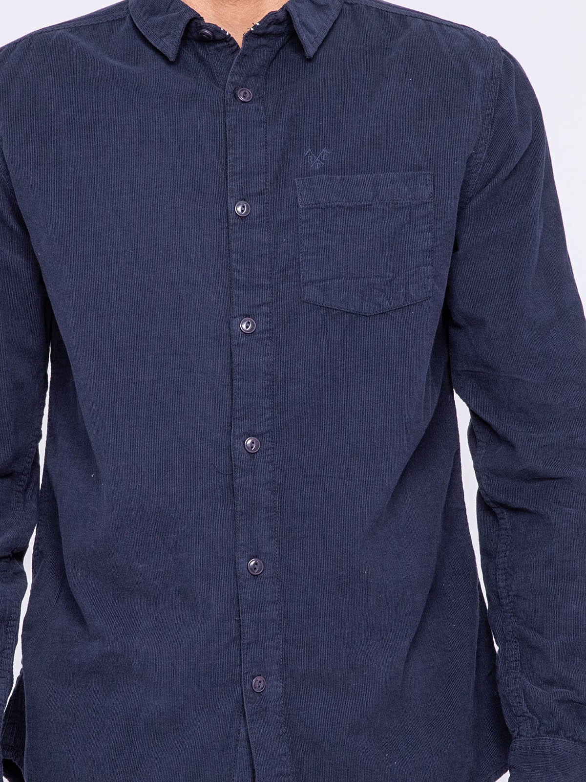 Chemise manches longues pur coton velours TRESOR