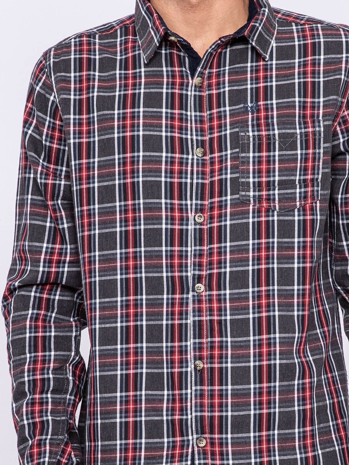 Chemise manches longues carreaux pur coton TILOUP