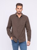 Chemise manches longues pur coton velours TRESOR
