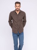 Chemise manches longues pur coton velours TRESOR