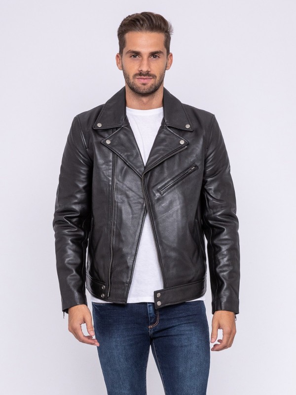 Blouson cuir motard BERTO -...