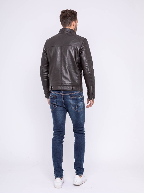 Blouson cuir motard BIKERO...