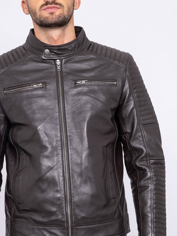 Blouson cuir motard BIKERO...