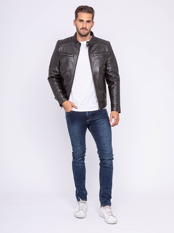 Blouson cuir motard BIKERO...