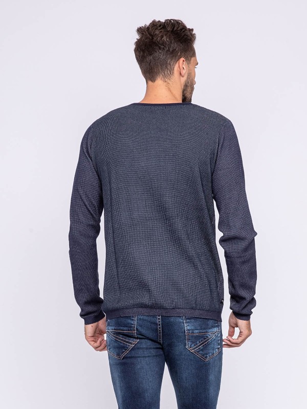 Pull col V LECHEDEK - Bleu...