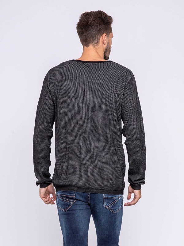 Pull col V LECHEDEK - Gris