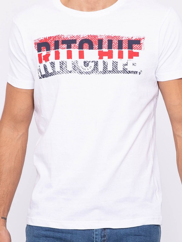 T-shirt col rond pur coton...