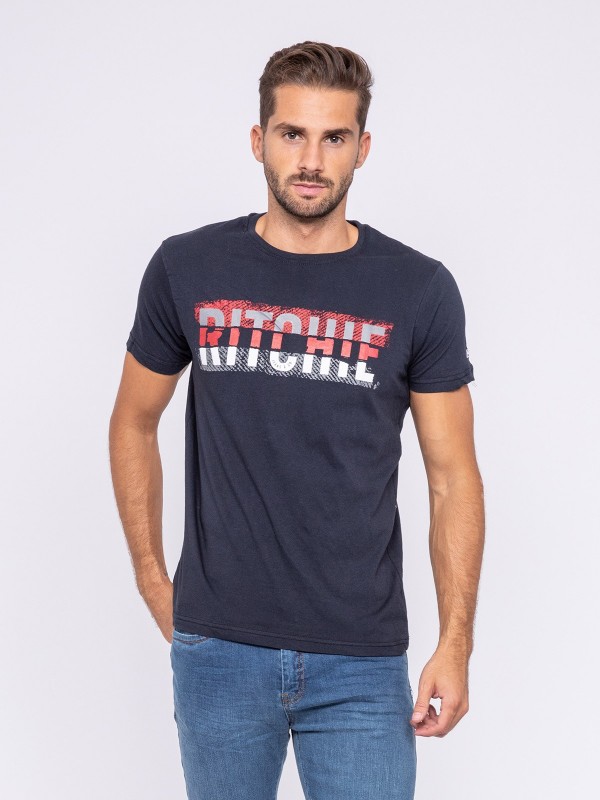 T-shirt col rond pur coton...