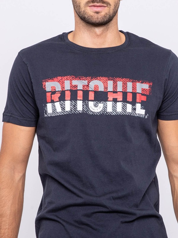 T-shirt col rond pur coton...