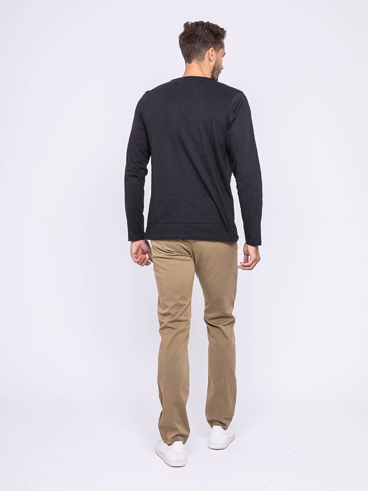 T-shirt manches longues col rond pur coton JUVIGNY