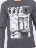 T-shirt manches longues col rond pur coton JURTON