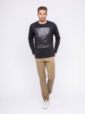 T-shirt manches longues col rond pur coton JUVIGNY