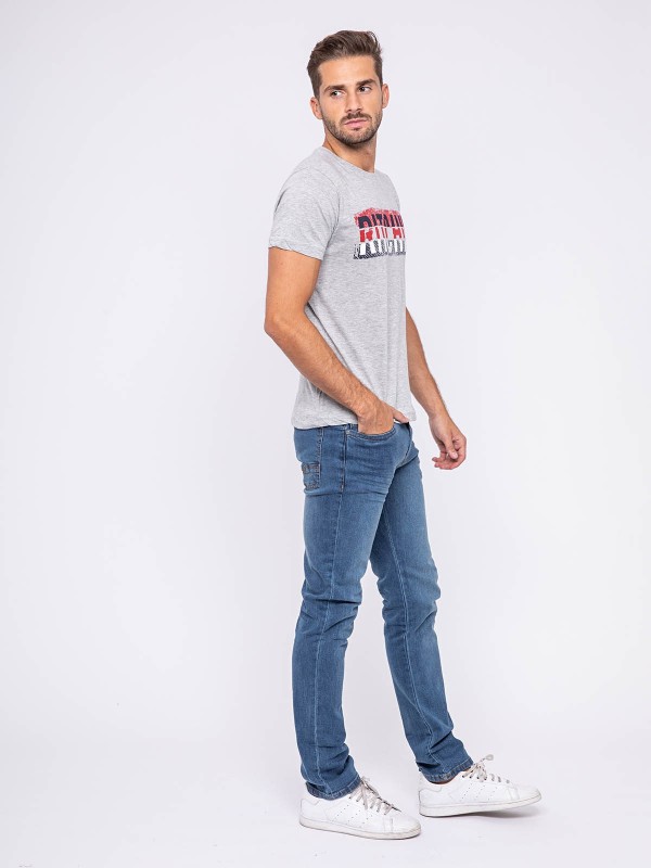 T-shirt col rond pur coton...