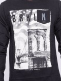 T-shirt manches longues col rond pur coton JURTON