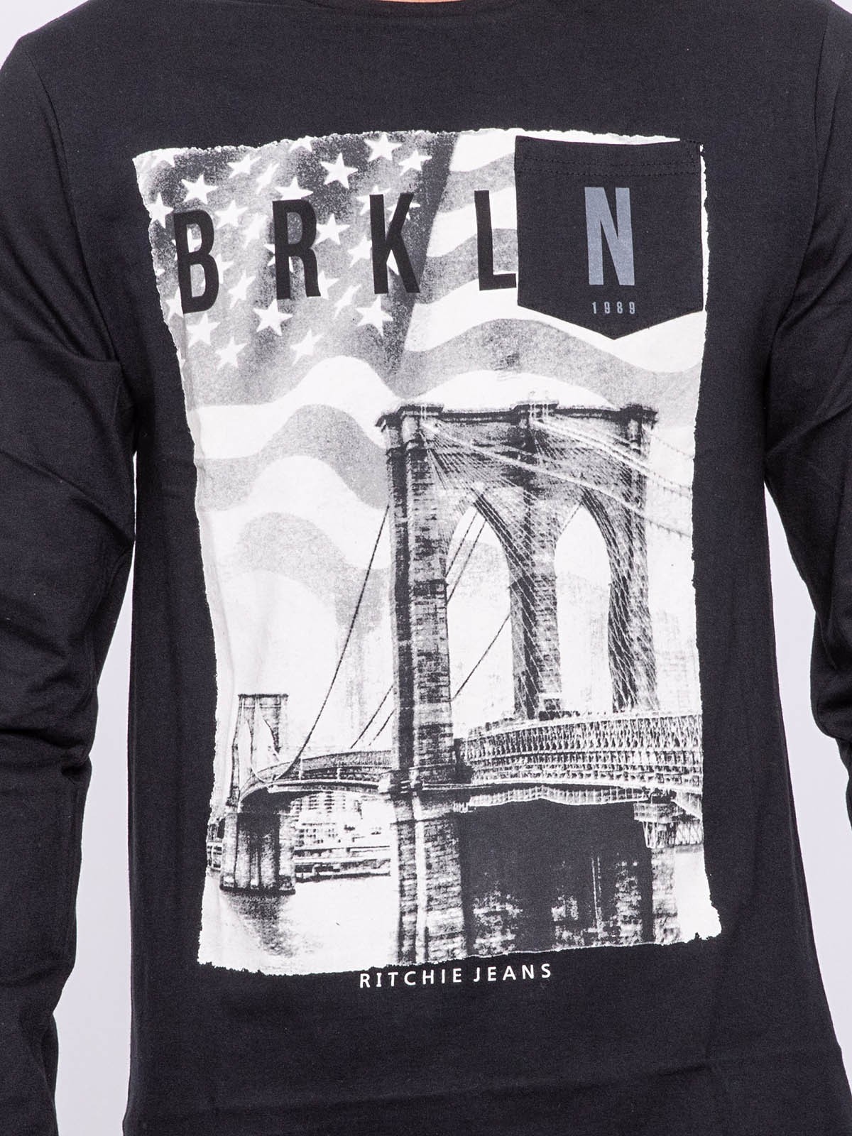 T-shirt manches longues col rond pur coton JURTON