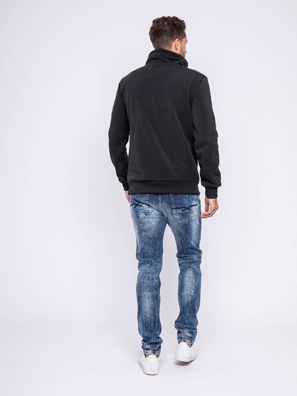 Sweat col boule WOOPY - Noir