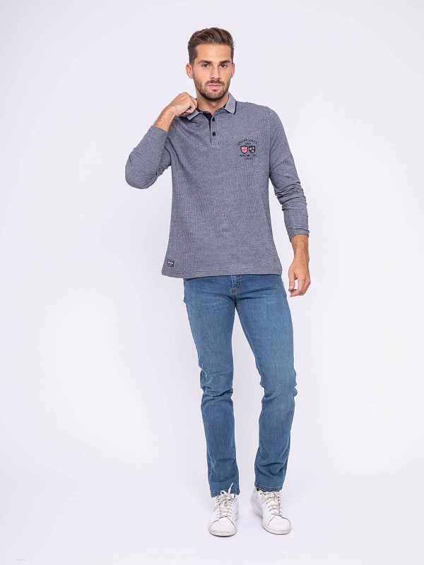 Polo manches longues pur...