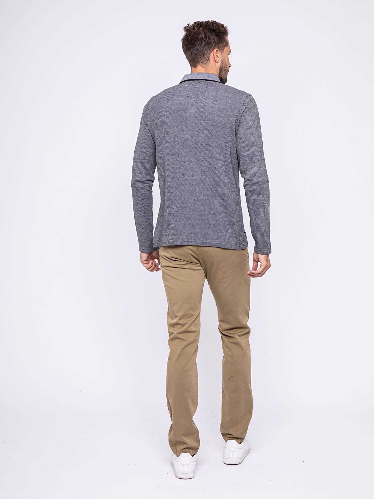 Polo manches longues pur coton POITIER