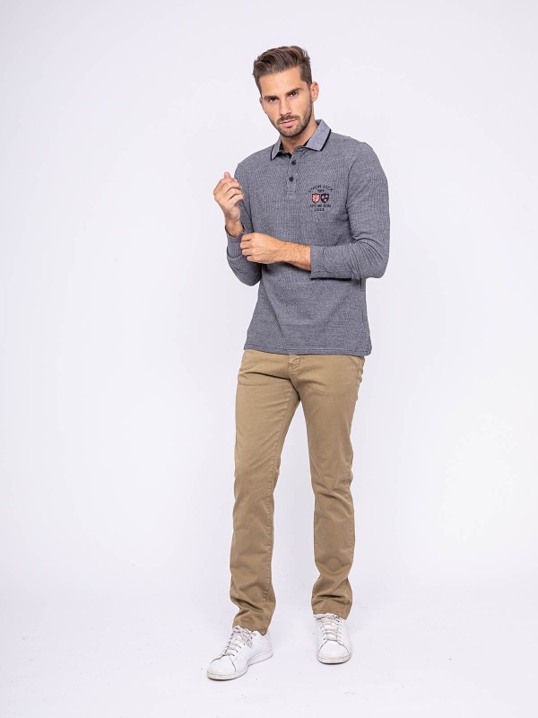 Polo manches longues pur...