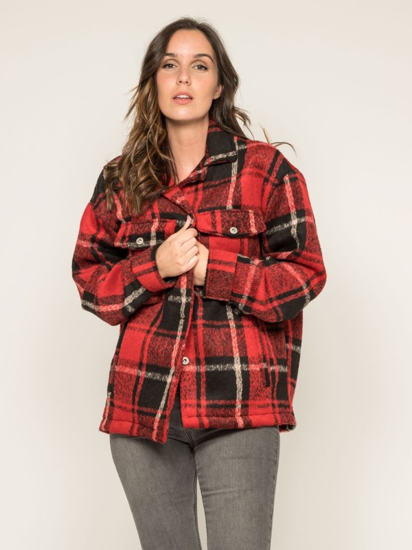 Manteau court carreaux...