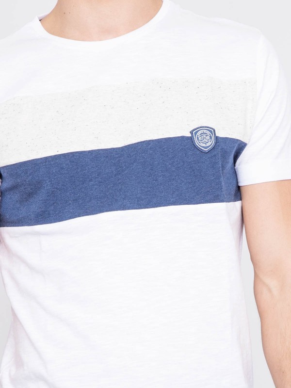 T-shirt col rond pur coton...