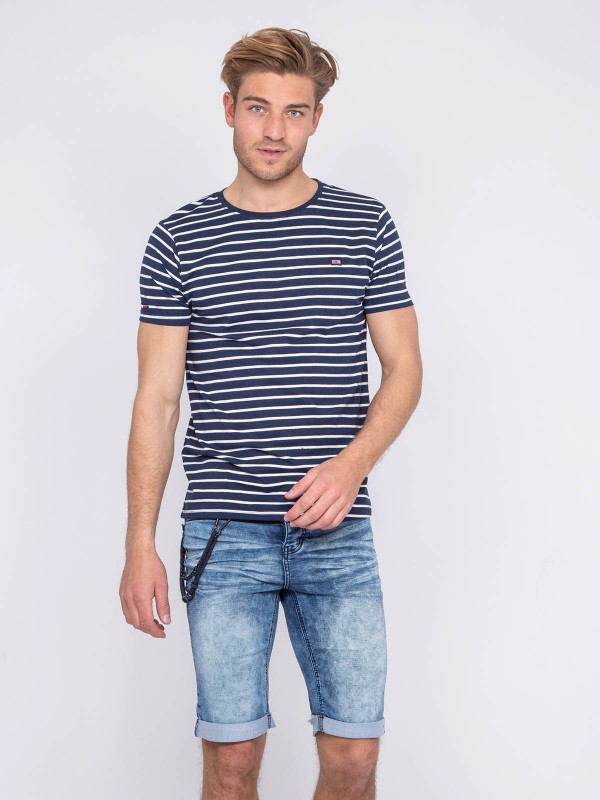 T-shirt col rond pur coton...