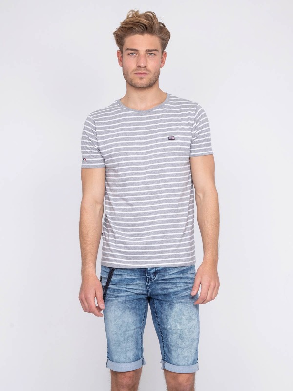T-shirt col rond pur coton...