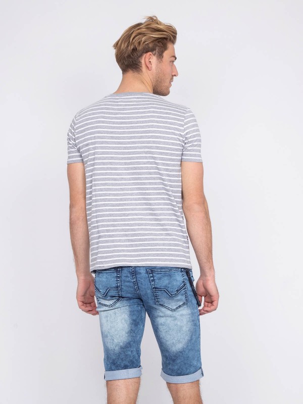 T-shirt col rond pur coton...