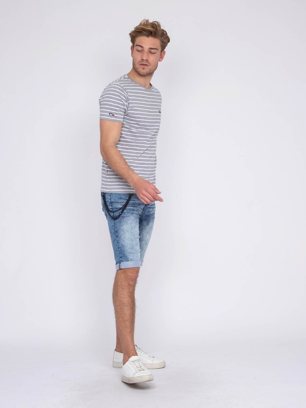 T-shirt col rond pur coton...