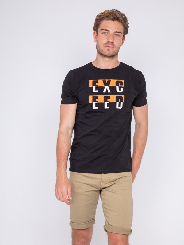 T-shirt col rond motifs...