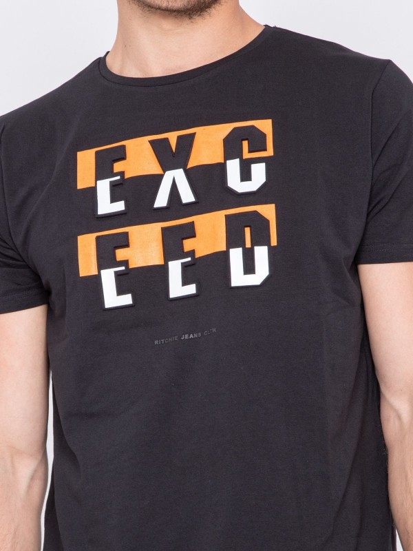 T-shirt col rond motifs...
