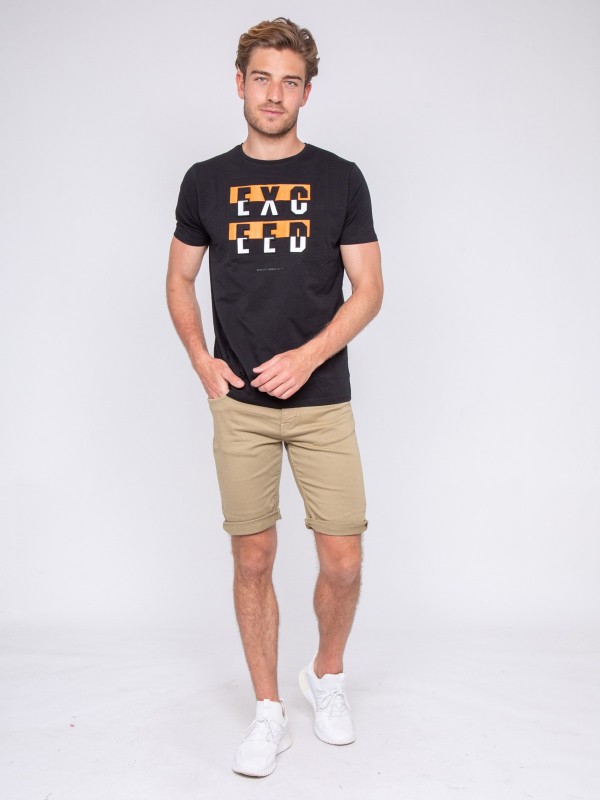 T-shirt col rond motifs...