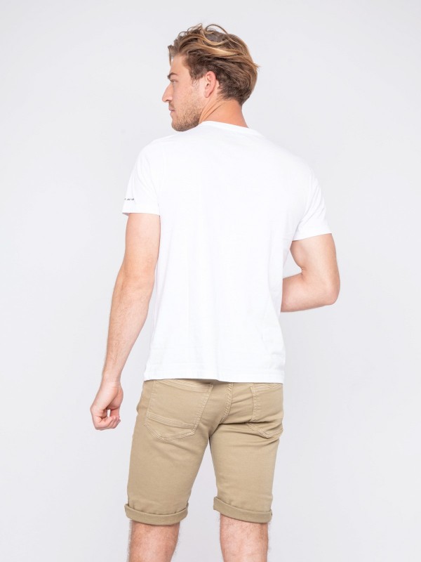 T-shirt col rond pur coton...