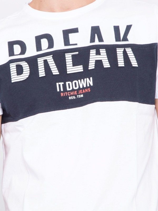 T-shirt col rond pur coton...