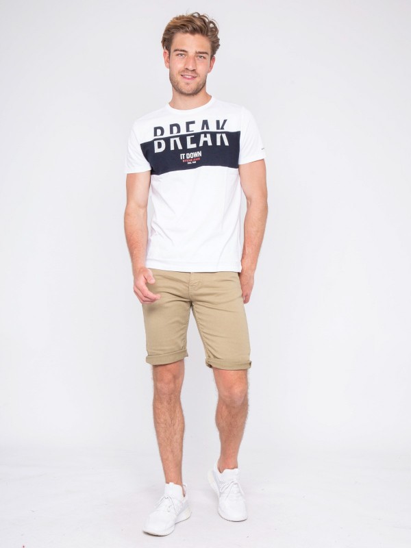 T-shirt col rond pur coton...