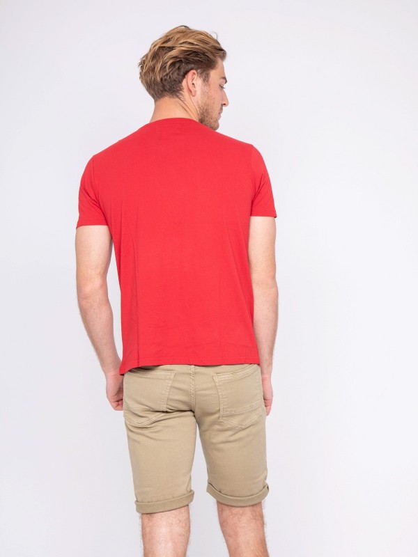 T-shirt col rond pur coton...