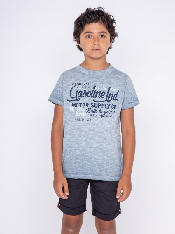 T-shirt col rond pur coton...