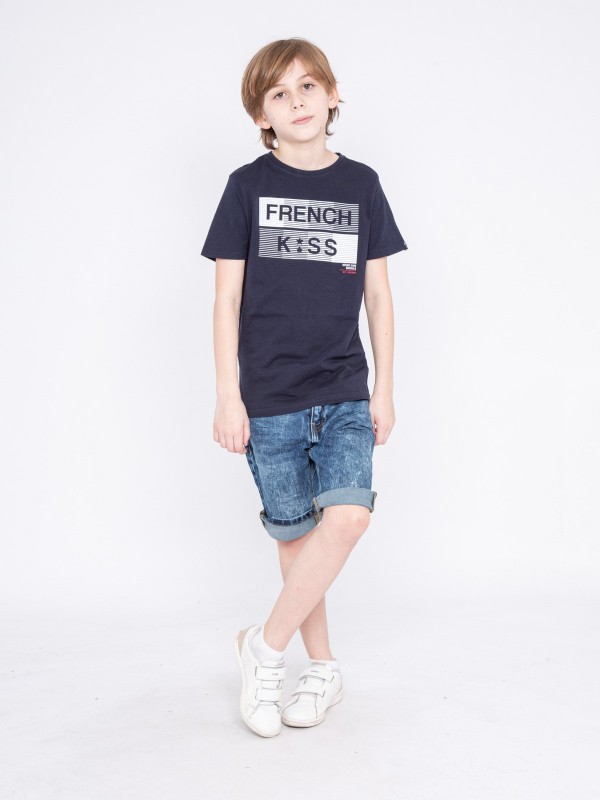 T-shirt col rond pur coton...