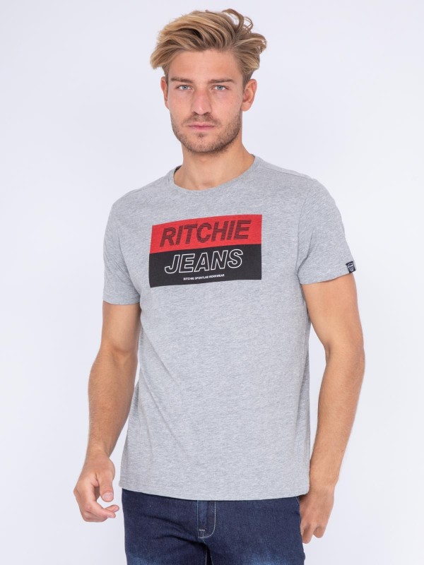 T-shirt col rond pur coton...