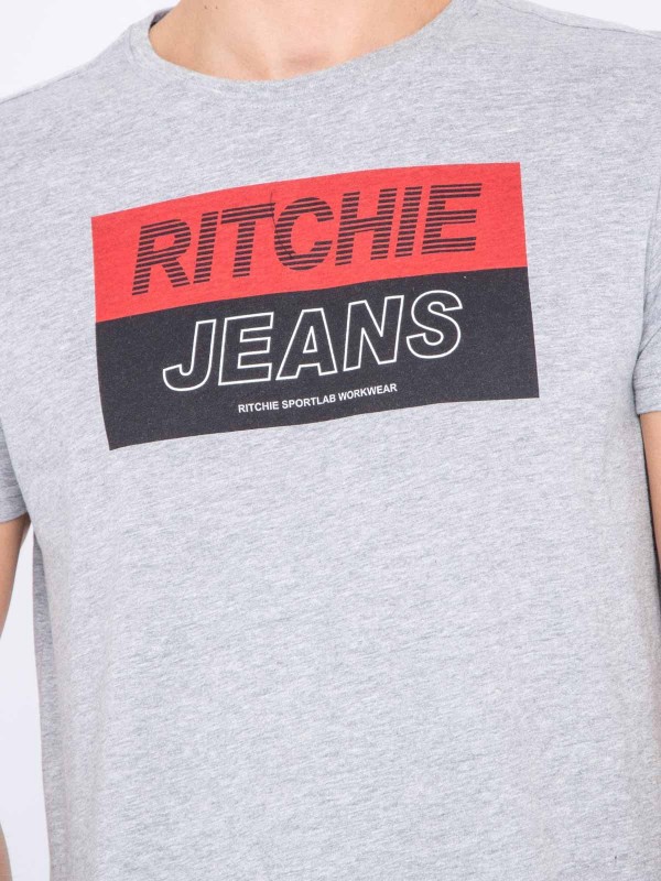 T-shirt col rond pur coton...