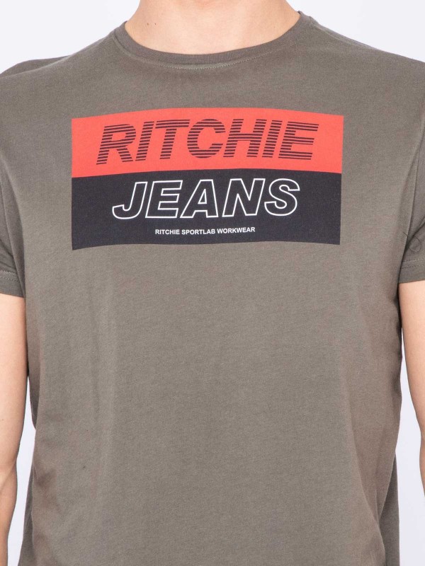 T-shirt col rond pur coton...