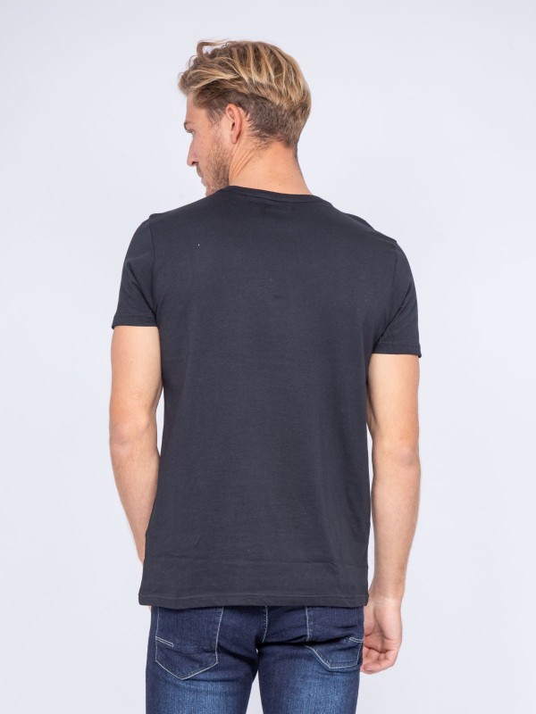T-shirt col rond pur coton...