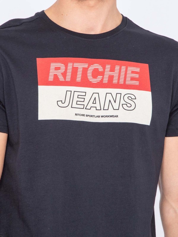 T-shirt col rond pur coton...