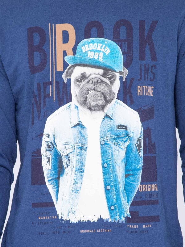 T-shirt col rond pur coton...