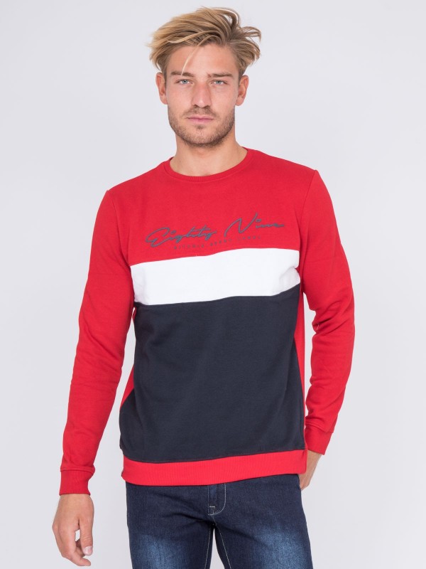 Sweat col rond WINSTON - Rouge