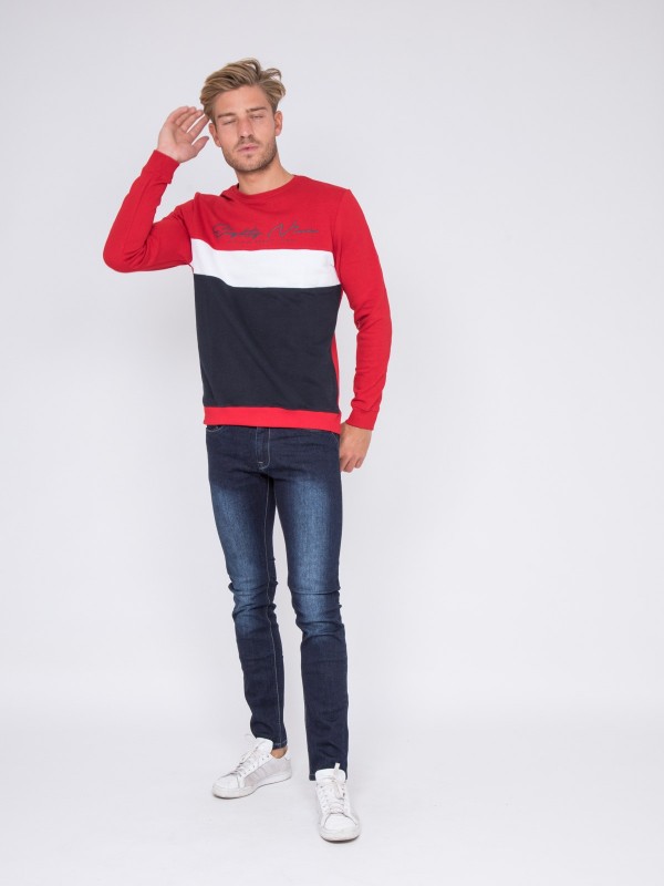 Sweat col rond WINSTON - Rouge