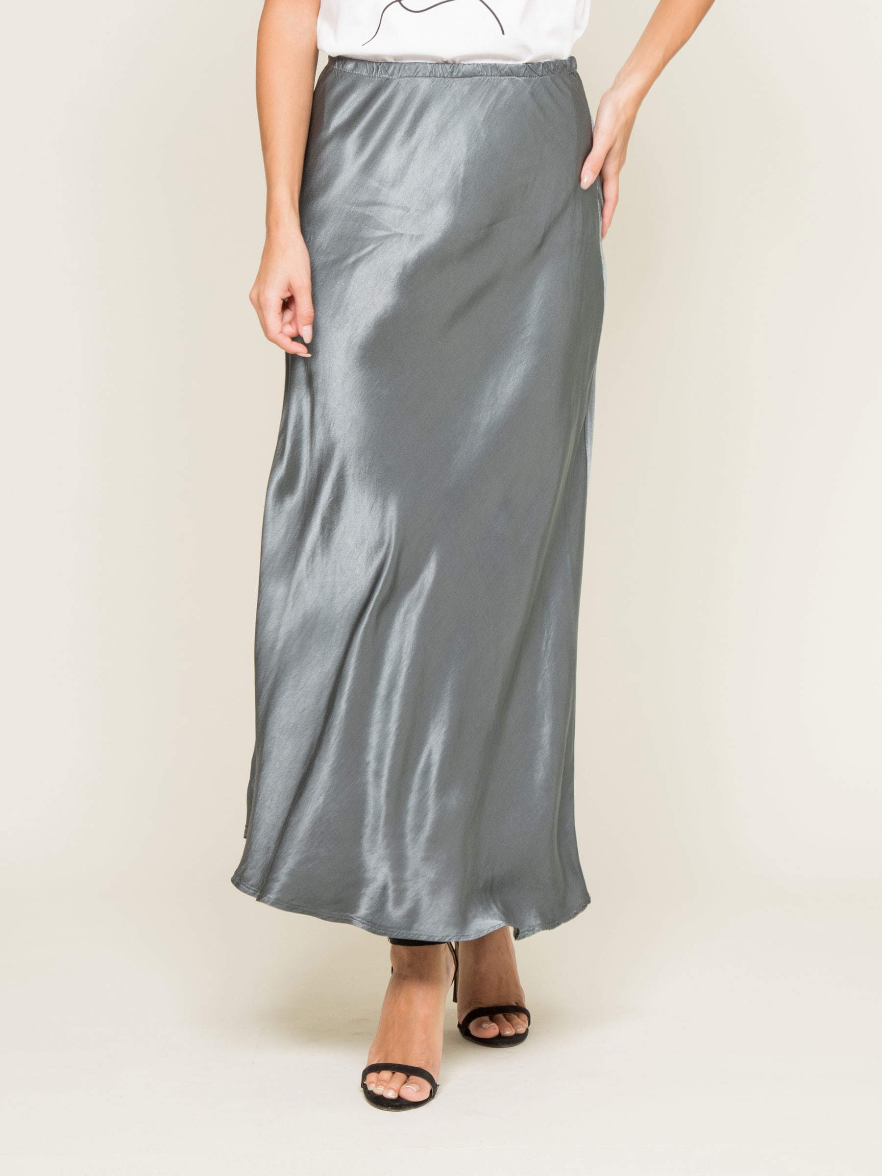 jupe longue satin
