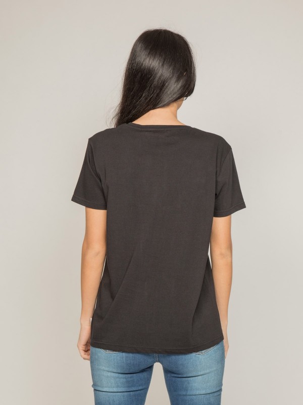 T-shirt col rond message...