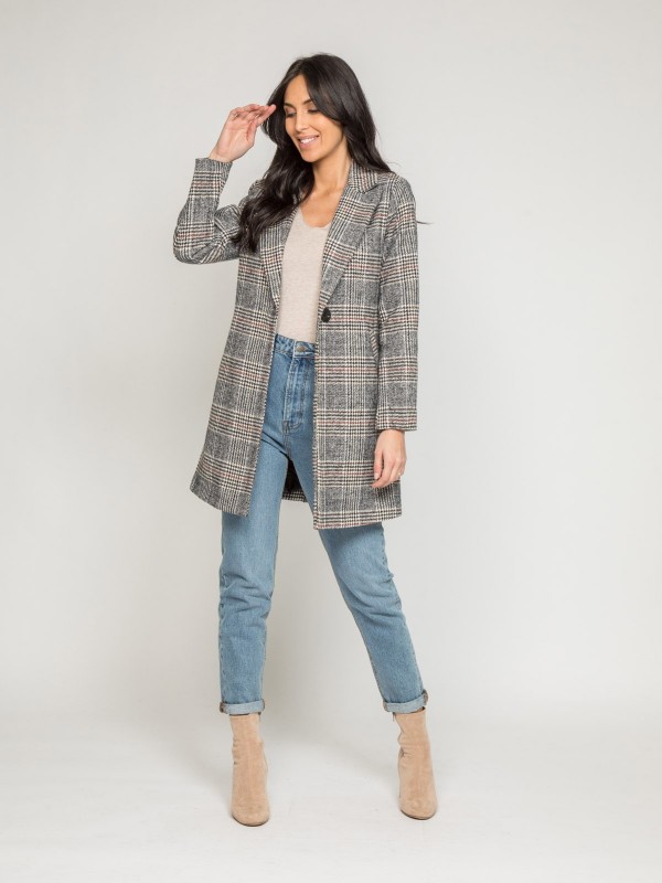 Manteau carreaux USKI